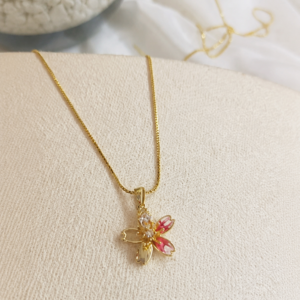 Cadena con Dije Orquídea Rosé