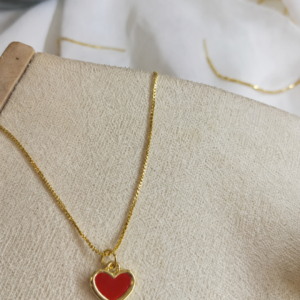 Cadena con Dije Corazón Rubí